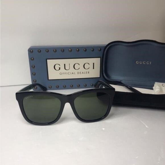? - New Authentic Gucci GG0057SK 002 56 GG0057SK Unisex Sunglasses